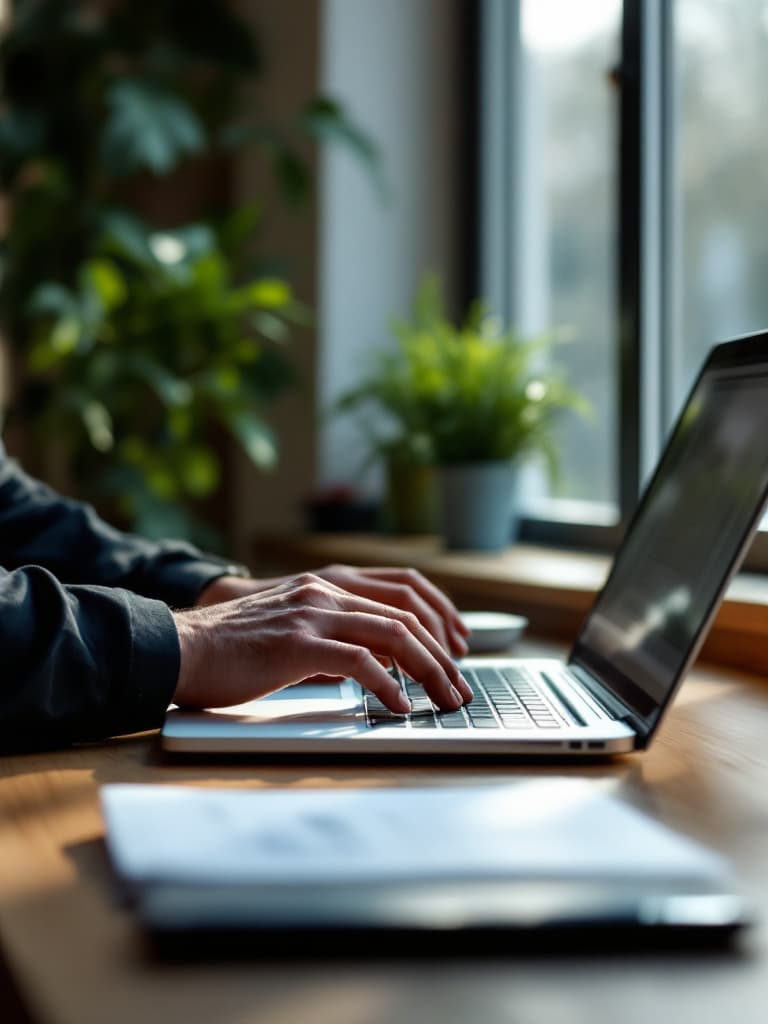 Arbeit am Laptop im Büro