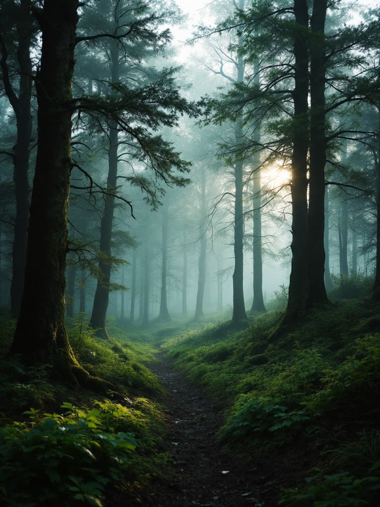 Nebliger Wald im Taunus